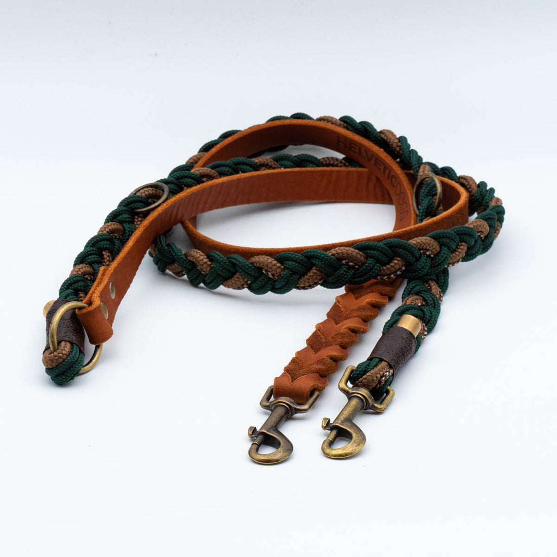 Leather leash - Forest
