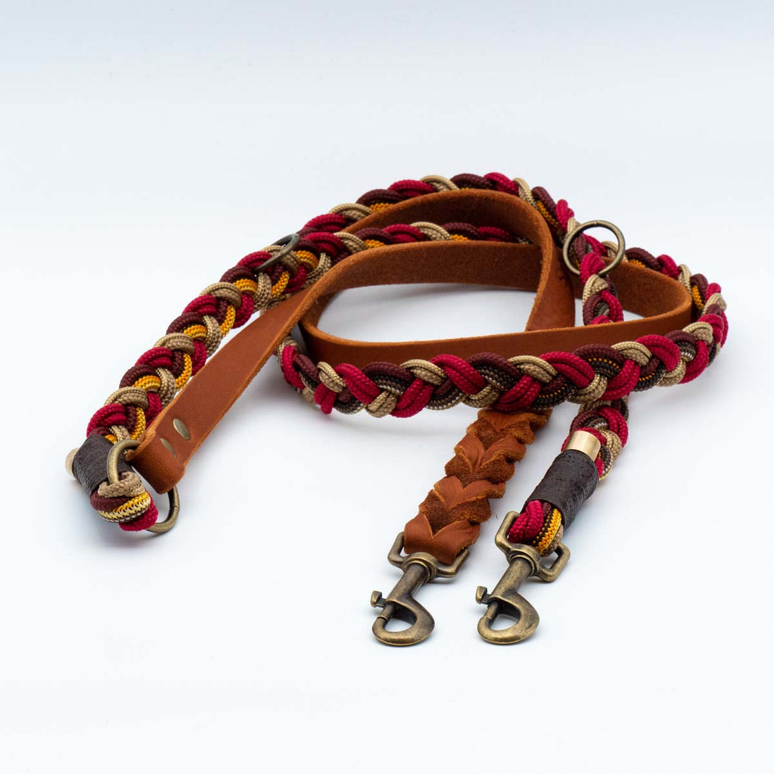 Leather leash - Berry