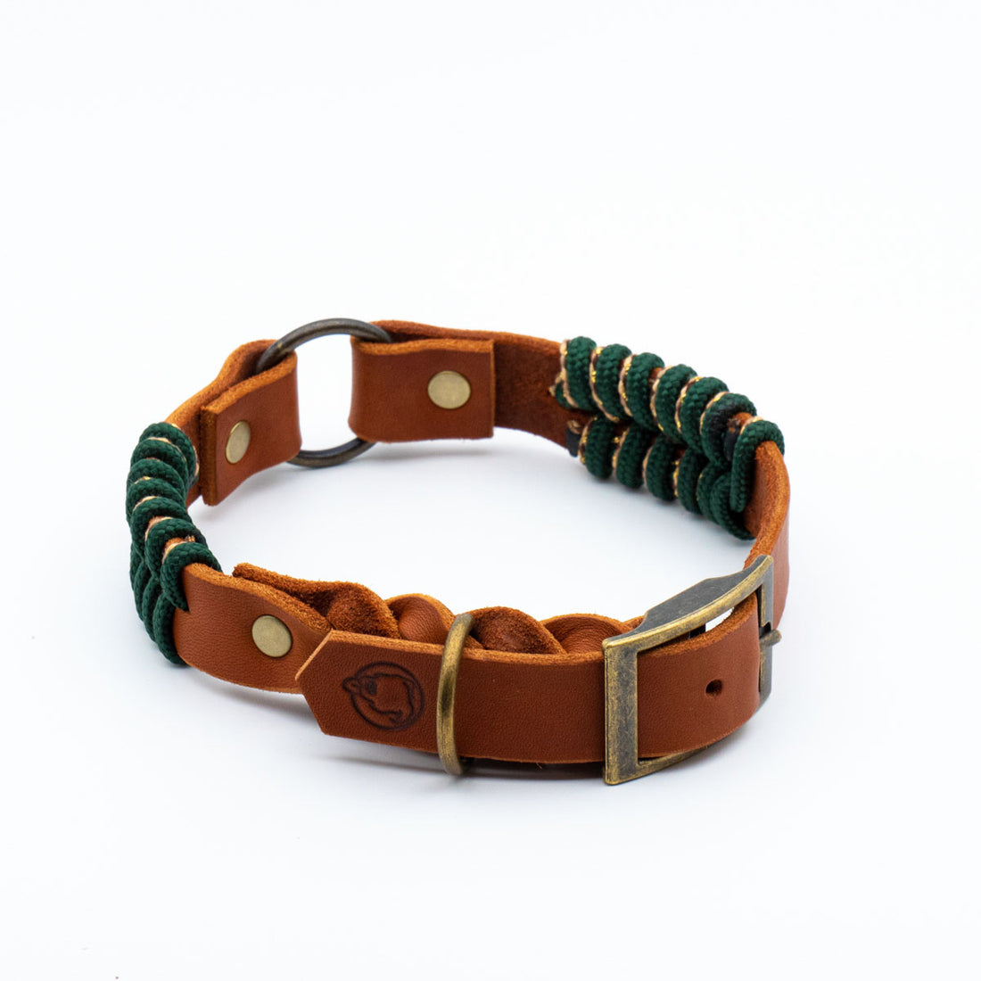 Leather collar - Forest