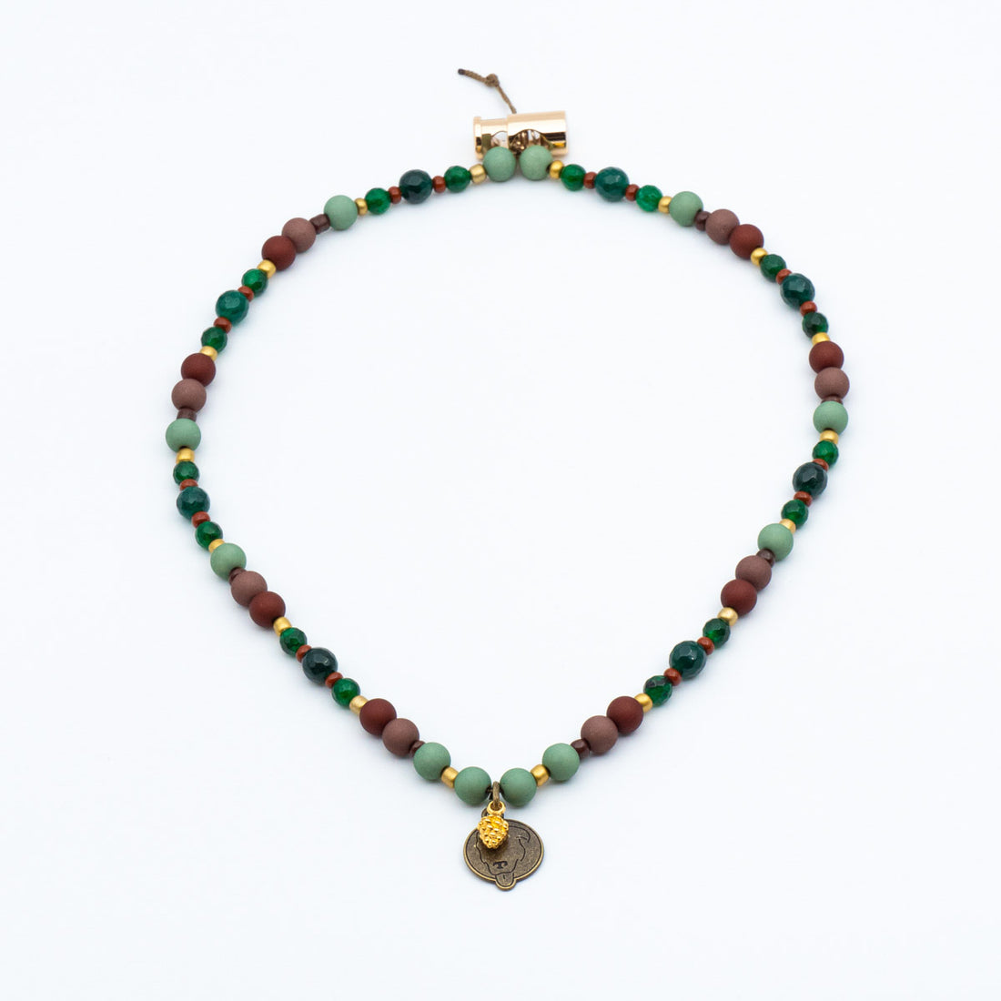 Dog Necklace Healing Stones - Forest (Jade)